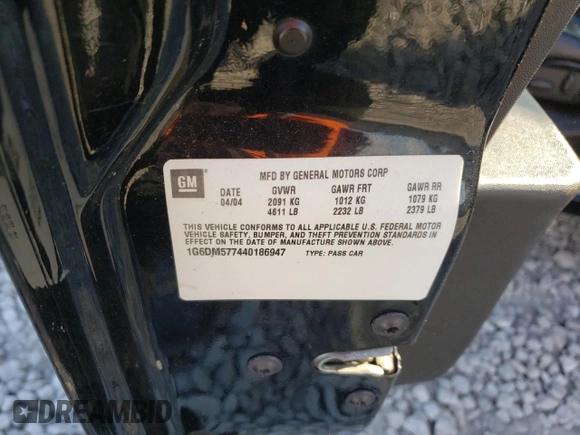 2004 Cadillac CTS with VIN 1G6DM577440186947, listed as a Copart auction lot 79400474 with 133,073 mi miles and Salvage Title. Bid and sale history available at carsss.com. Image 12.