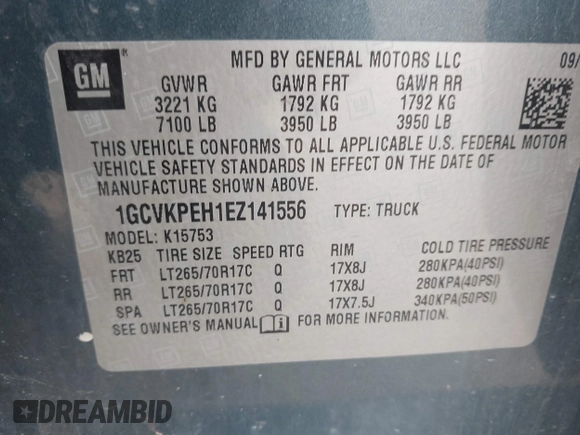 2014 Chevrolet Silverado 1500 Work Truck with VIN 1GCVKPEH1EZ141556, listed as a IAAI auction lot 41866774 with 158,279 mi miles and . Bid and sale history available at DreamBid. Image 9.