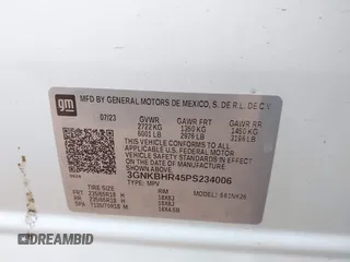 2023 Chevrolet Blazer LT with VIN 3GNKBHR45PS234006, listed as a IAAI auction lot 41927800 with 57,610 mi miles and . Bid and sale history available at DreamBid. Image 9.