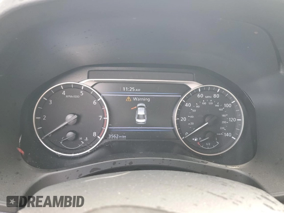 2025 Nissan Altima SV with VIN 1N4BL4DV8SN374929, listed as a Copart auction lot 54321715 with 3,562 mi miles and Salvage Title. Bid and sale history available at DreamBid. Image 9.