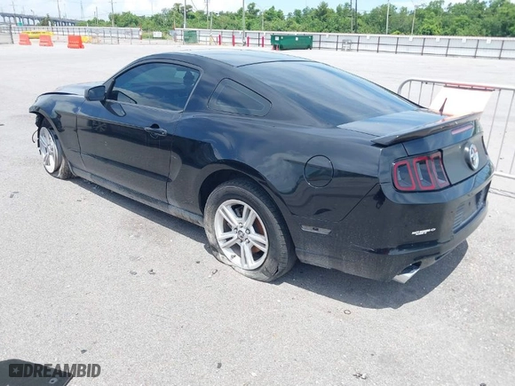 2014 Ford Mustang V6 with VIN 1ZVBP8AM3E5217165, listed as a IAAI auction lot 39801387 with 108,505 mi miles. Bid and sale history available at carsss.com. Image 3.