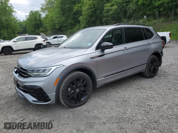 2022 Volkswagen Tiguan SE R-Line Black with VIN 3VV8B7AXXNM146851, listed as a Copart auction lot 58930905 with 24,675 mi miles and Salvage title. Bid and sale history available at DreamBid. Image 1.