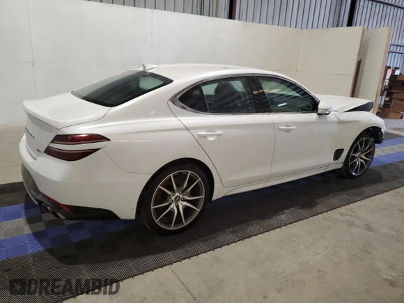 2023 Genesis G70 2.0T with VIN KMTG34TA2PU127340, listed as a Copart auction lot 75685363 with 8,201 mi miles and Non Repairable. Bid and sale history available at DreamBid. Image 3.