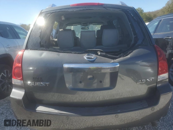 2008 Nissan Quest with VIN 5N1BV28U88N104890, listed as a Copart auction lot 74209344 with 250,748 mi miles and Salvage Title. Bid and sale history available at carsss.com. Image 6.