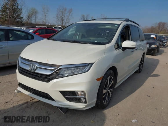 2019 Honda Odyssey Elite with VIN 5FNRL6H90KB019835, listed as a IAAI auction lot 42054752 with 110,659 mi miles and . Bid and sale history available at DreamBid. Image 17.