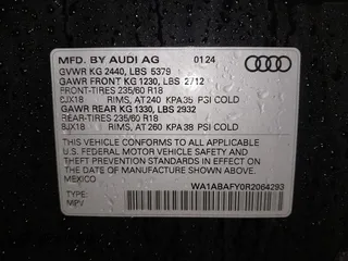 2024 Audi Q5 Premium with VIN WA1ABAFY0R2064293, listed as a IAAI auction lot 41084226 with 5,701 mi miles and . Bid and sale history available at DreamBid. Image 9.