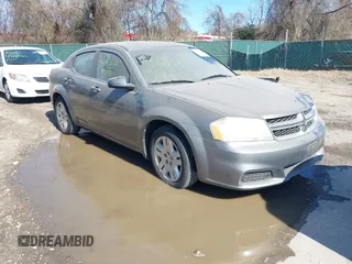 2013 Dodge Avenger with VIN 1C3CDZAB8DN531045, listed as a IAAI auction lot 41885513 with 246,559 mi miles and . Bid and sale history available at DreamBid. Image 1.