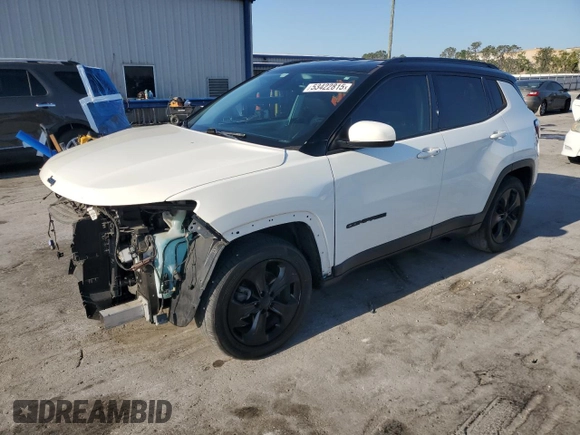 2018 Jeep Compass Latitude with VIN 3C4NJCBB9JT318383, listed as a Copart auction lot 53422815 with 98,482 mi miles and Salvage Title. Bid and sale history available at carsss.com. Image 1.