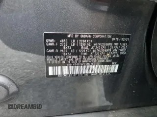 2021 Subaru Outback Touring with VIN 4S4BTAPC3M3185103, listed as a Copart auction lot 54251985 with 52,598 mi miles and Salvage title. Bid and sale history available at DreamBid. Image 12.