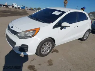 2016 Kia Rio LX with VIN KNADM5A35G6621542, listed as a IAAI auction lot 41862287 with 118,247 mi miles. Bid and sale history available at carsss.com. Image 2.