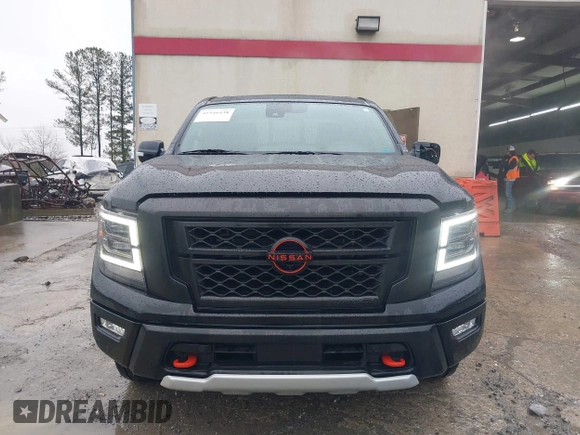 2024 Nissan Titan Pro-4X with VIN 1N6AA1ED6RN118344, listed as a IAAI auction lot 41546438 with 10,163 mi miles and . Bid and sale history available at DreamBid. Image 12.