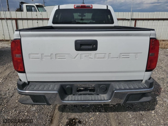 2021 Chevrolet Colorado 2WD Work Truck with VIN 1GCGSBEA2M1100641, listed as a Copart auction lot 72849134 with 58,538 mi miles and Salvage Title. Bid and sale history available at carsss.com. Image 6.