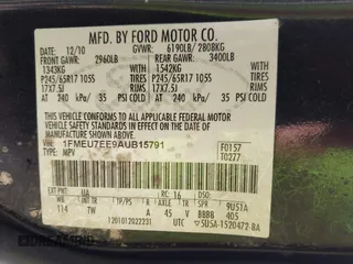 2010 Ford Explorer Eddie Bauer с VIN 1FMEU7EE9AUB15791, выставлен на аукционе IAAI как лот 42727480 с пробегом 132 255 миль миль и . История ставок и продаж доступна на DreamBid. Изображение 9.