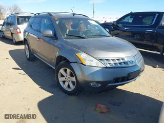 2007 Nissan Murano SL with VIN JN8AZ08T27W504943, listed as a IAAI auction lot 41651343 with 182,570 mi miles. Bid and sale history available at carsss.com. Image 1.