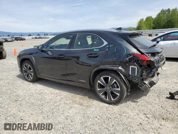 2020 Lexus UX 250h z VIN JTHP9JBH6L2032942, wystawiony jako Copart lot #56675505 z przebiegiem 22 295 mil mil oraz Szkoda całkowita • Salvage title. Historia ofert i sprzedaży dostępna na DreamBid. Obrazek 2.
