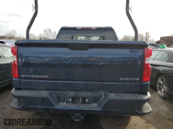 2021 Chevrolet Silverado 1500 Custom with VIN 1GCPYBEH8MZ116002, listed as a Copart auction lot 46158675 with 106,535 mi miles and Salvage Title. Bid and sale history available at DreamBid. Image 6.