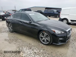 2021 Infiniti Q50 Sensory with VIN JN1EV7CP7MM700320, listed as a Copart auction lot 51660065 with 32,886 mi miles and Salvage title. Bid and sale history available at DreamBid. Image 4.