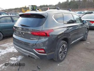 2020 Hyundai Santa Fe Limited with VIN 5NMS5CAA9LH257732, listed as a IAAI auction lot 41303693 with 112,026 mi miles. Bid and sale history available at carsss.com. Image 4.
