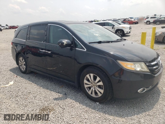 2014 Honda Odyssey EX-L with VIN 5FNRL5H6XEB072305, listed as a Copart auction lot 58487545 with 152,933 mi miles and Salvage title. Bid and sale history available at DreamBid. Image 4.