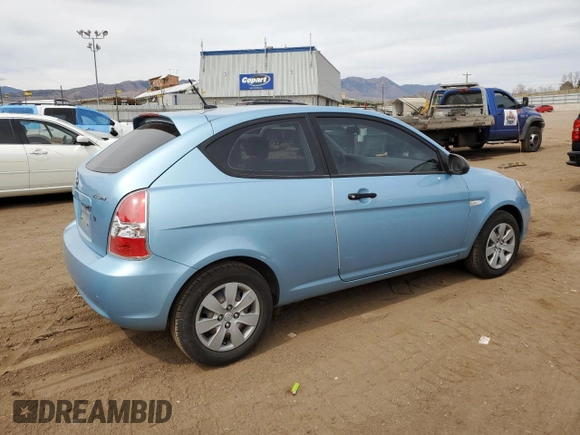 2008 Hyundai Accent GS with VIN KMHCM36C08U078802, listed as a Copart auction lot 50921905 with 54,143 mi miles and Salvage Title. Bid and sale history available at carsss.com. Image 3.