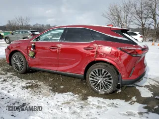 2023 Lexus RX 350h with VIN 2T2BBMCA0PC014846, listed as a Copart auction lot 88966745 with 13,384 mi miles and Salvage Title. Bid and sale history available at DreamBid. Image 2.