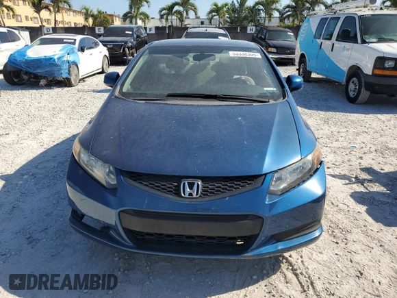 2012 Honda Civic Cpe LX with VIN 2HGFG3B53CH501028, listed as a Copart auction lot 53338305 with 0 mi miles and Salvage Title. Bid and sale history available at carsss.com. Image 5.