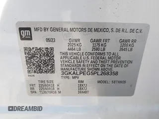 2023 GMC Terrain SLT z VIN 3GKALPEG5PL268358, wystawiony jako IAAI lot #41842764 z przebiegiem 23 989 mil mil oraz . Historia ofert i sprzedaży dostępna na DreamBid. Obrazek 9.