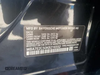 2019 BMW 7 Series 740i с VIN WBA7E2C50KB216552, выставлен на аукционе Copart как лот 56991985 с пробегом 121 140 миль миль и Чистый • Clean title. История ставок и продаж доступна на DreamBid. Изображение 12.
