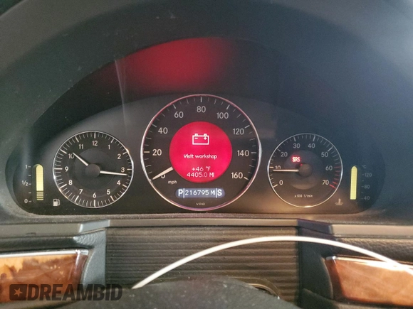 2005 Mercedes-Benz E-Class 3.2L with VIN WDBUF65JX5A606863, listed as a Copart auction lot 49129635 with 216,795 mi miles and Salvage Title. Bid and sale history available at carsss.com. Image 9.