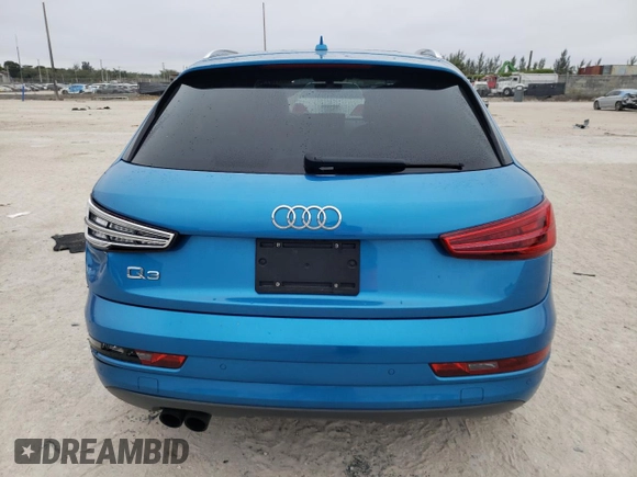 2016 Audi Q3 Premium Plus with VIN WA1BFCFS4GR007762, listed as a Copart auction lot 88314735 with 58,199 mi miles and Salvage title. Bid and sale history available at DreamBid. Image 6.