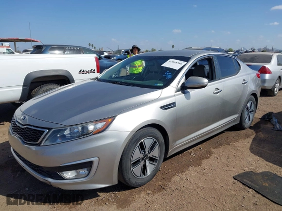 2012 Kia Optima Hybrid with VIN KNAGM4AD3C5033803, listed as a IAAI auction lot 42068386 with 115,442 mi miles. Bid and sale history available at carsss.com. Image 2.