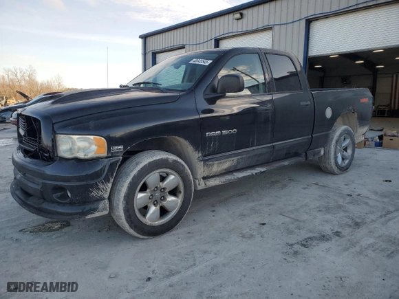 2004 Dodge Ram 1500 SLT with VIN 1D7HU18D54J205405, listed as a Copart auction lot 48045545 with 189,990 mi miles and Salvage Title. Bid and sale history available at carsss.com. Image 1.
