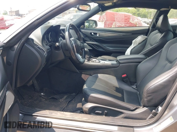 2020 Infiniti Q60 Luxe with VIN JN1EV7EKXLM340458, listed as a IAAI auction lot 42450765 with 64,048 mi miles and . Bid and sale history available at DreamBid. Image 5.