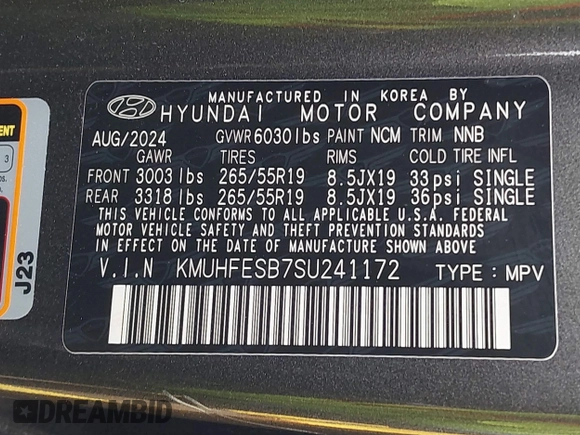 2025 Genesis GV80 Standard z VIN KMUHFESB7SU241172, wystawiony jako IAAI lot #42208893 z przebiegiem 7748 mil mil oraz . Historia ofert i sprzedaży dostępna na DreamBid. Obrazek 9.