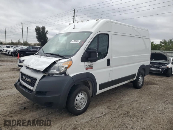 2019 Ram ProMaster Cargo with VIN 3C6TRVCG2KE539424, listed as a Copart auction lot 41985374 with 80,597 mi miles and . Bid and sale history available at DreamBid. Image 1.
