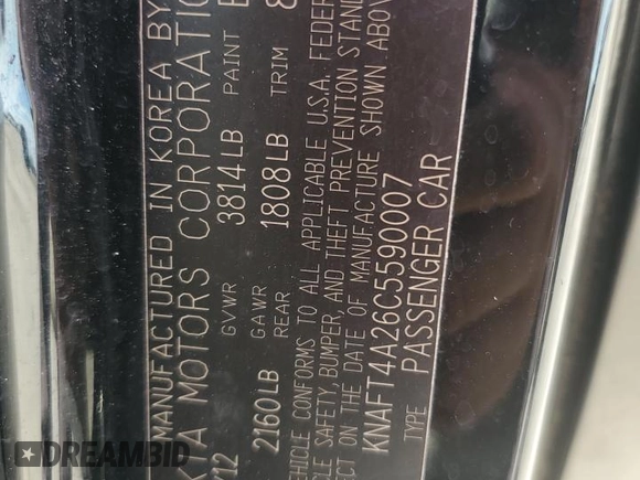 2012 Kia Forte LX with VIN KNAFT4A26C5590007, listed as a Copart auction lot 76022474 with 154,575 mi miles and Salvage Title. Bid and sale history available at carsss.com. Image 13.
