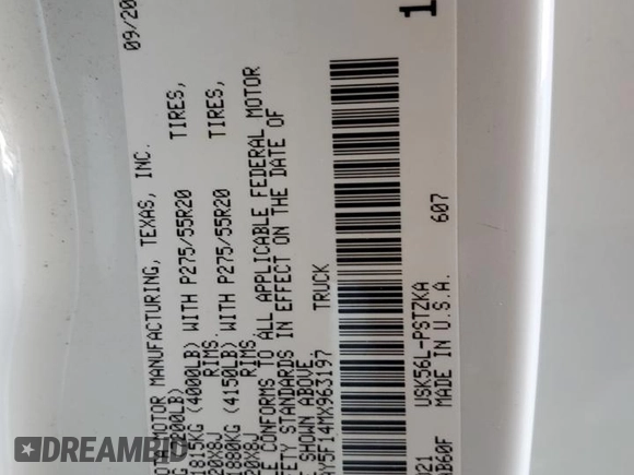 2021 Toyota Tundra Platinum z VIN 5TFAY5F14MX963197, wystawiony jako Copart lot #56002725 z przebiegiem 84 941 mil mil oraz Szkoda całkowita • Salvage title. Historia ofert i sprzedaży dostępna na DreamBid. Obrazek 12.