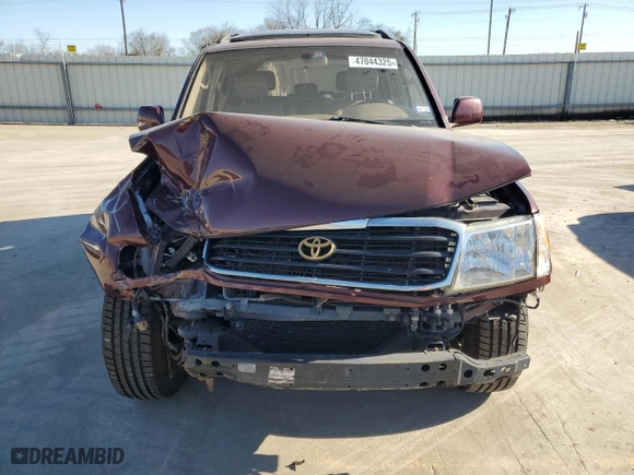 1999 Toyota Land Cruiser with VIN JT3HT05J4X0044917, listed as a Copart auction lot 47044325 with 0 mi miles and Clean Title. Bid and sale history available at carsss.com. Image 5.