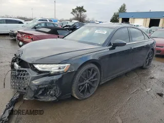 2023 Audi S8 with VIN WAULSAF86PN012061, listed as a Copart auction lot 84051684 with 14,182 mi miles and Salvage Title. Bid and sale history available at DreamBid. Image 1.