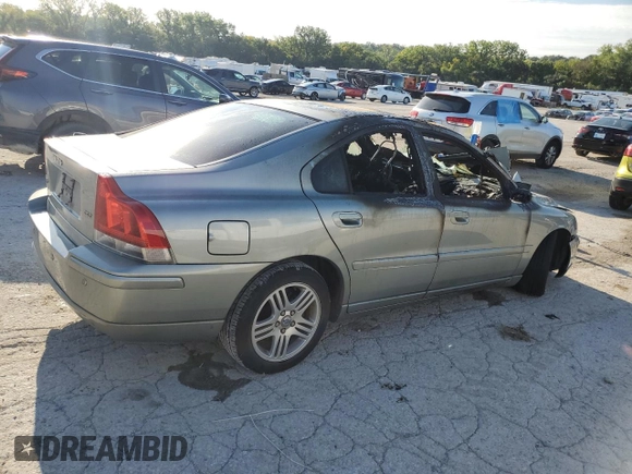 2007 Volvo S60 2.5L Turbo with VIN YV1RS592872640162, listed as a Copart auction lot 69946594 with 0 mi miles and Salvage Title. Bid and sale history available at carsss.com. Image 3.