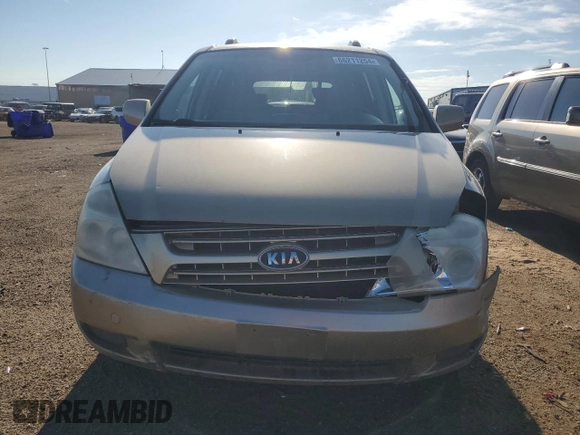 2008 Kia Sedona LX with VIN KNDMB233386231965, listed as a Copart auction lot 66211254 with 218,599 mi miles and Salvage Title. Bid and sale history available at carsss.com. Image 5.