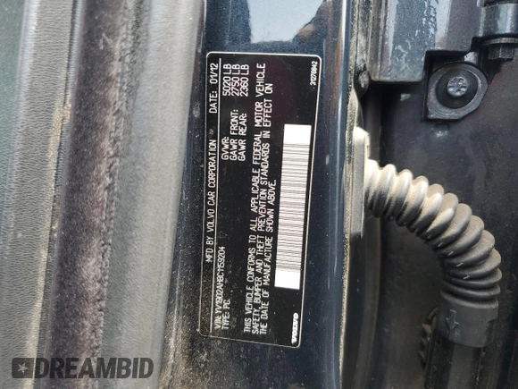 2012 Volvo S80 3.0L с VIN YV1902AH8C1159204, выставлен на аукционе Copart как лот 58655925 с пробегом 140 480 миль миль и Чистый • Clean title. История ставок и продаж доступна на DreamBid. Изображение 12.