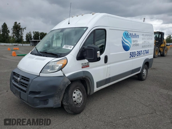 2017 Ram ProMaster Cargo with VIN 3C6URVHG2HE510690, listed as a Copart auction lot 70888714 with 137,278 mi miles and Salvage Title. Bid and sale history available at DreamBid. Image 1.