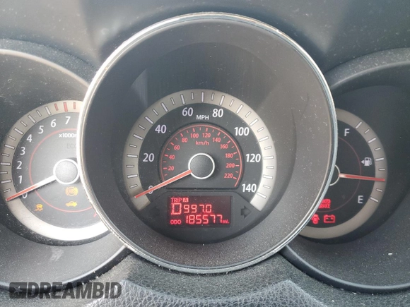 2013 Kia Forte EX with VIN KNAFU4A2XD5717940, listed as a Copart auction lot 52701814 with 185,577 mi miles and Salvage Title. Bid and sale history available at carsss.com. Image 9.