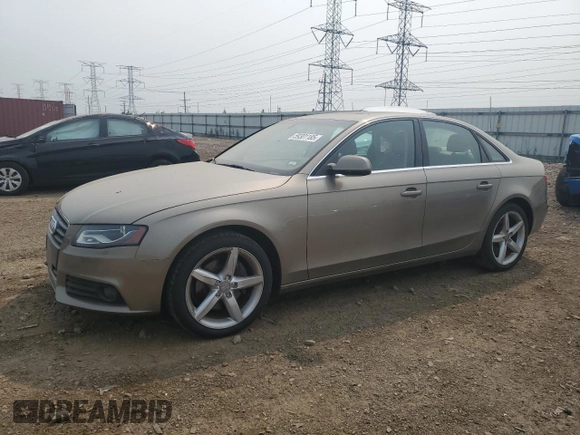 2011 Audi A4 Premium Plus with VIN WAUFFAFL4BN009433, listed as a Copart auction lot 59301185 with 122,158 mi miles and Salvage title. Bid and sale history available at DreamBid. Image 1.