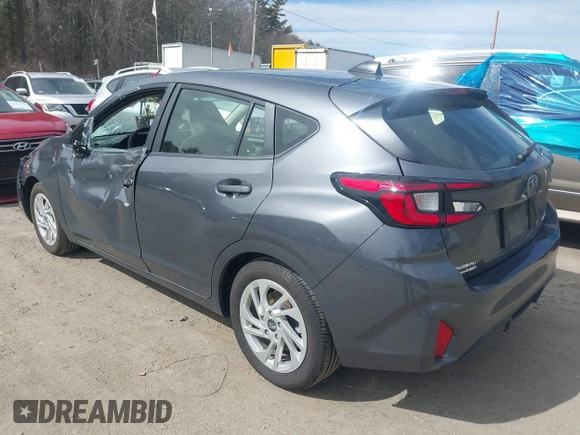 2024 Subaru Impreza with VIN JF1GUABC5R8367397, listed as a IAAI auction lot 41760130 with 6,621 mi miles. Bid and sale history available at carsss.com. Image 3.