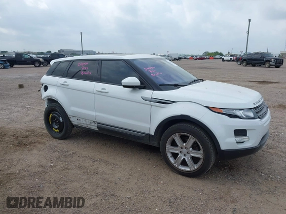 2015 Land Rover Range Rover Evoque Pure Plus with VIN SALVP2BGXFH035350, listed as a IAAI auction lot 42072218 with 122,881 mi miles and . Bid and sale history available at DreamBid. Image 1.