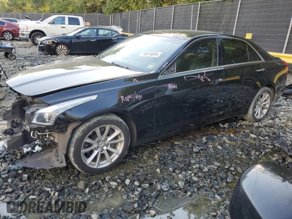 2019 Cadillac CTS AWD z VIN 1G6AW5SX9K0147630, wystawiony jako Copart lot #74014694 z przebiegiem 75 779 mil mil oraz Szkoda całkowita • Salvage title. Historia ofert i sprzedaży dostępna na DreamBid. Obrazek 1.