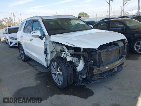 2020 Hyundai Palisade SEL z VIN KM8R44HEXLU128533, wystawiony jako IAAI lot #42094411 z przebiegiem 61 366 mil mil oraz . Historia ofert i sprzedaży dostępna na DreamBid. Obrazek 1.