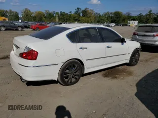 2008 Infiniti M with VIN JNKAY01F98M651369, listed as a Copart auction lot 70966624 with 164,593 mi miles and Salvage Title. Bid and sale history available at carsss.com. Image 3.